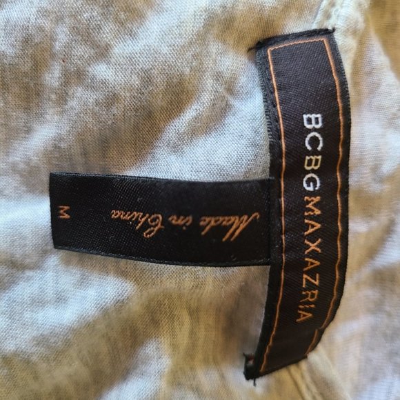 BCBGMaxAzria Light Grey Cotton Tank with Beading - Picture 3 of 5